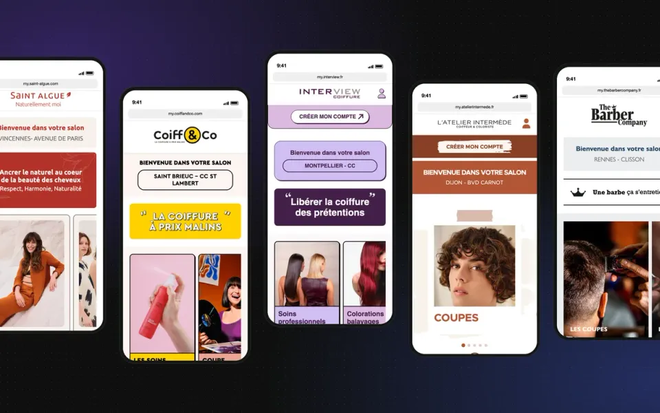 La landing page déclinée dans la charte de chaque enseigne